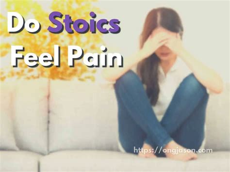 Do Stoics feel pain?